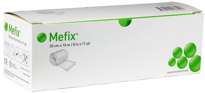 MEFIX 10 m x 20 cm leikoplasts rullī, 1 gab. - 1