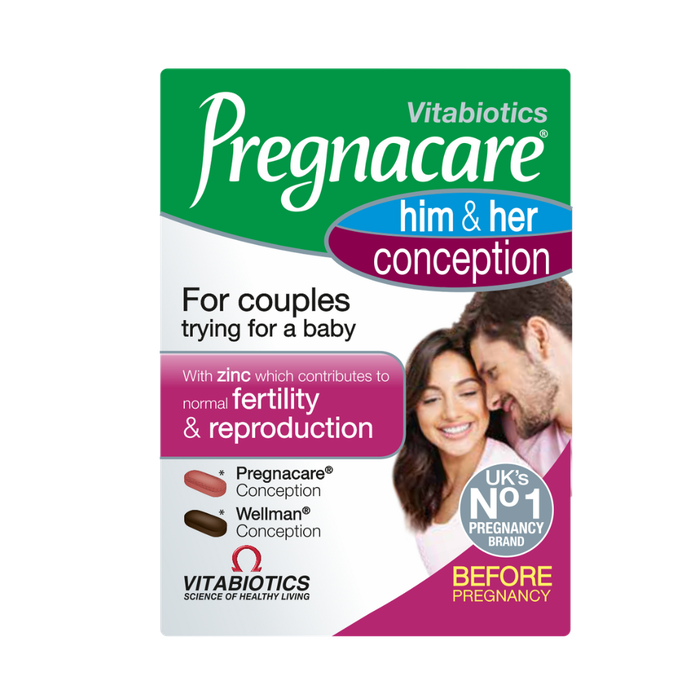 PREGNACARE Him & Her Conception tabletes, 60 gab. - 1