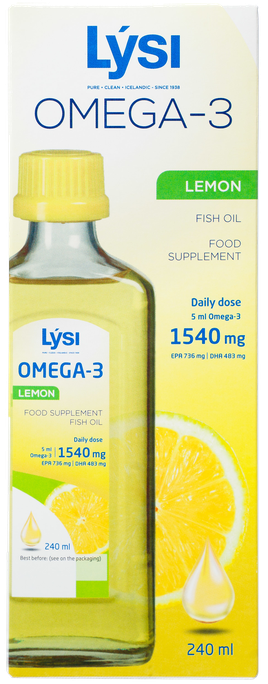 LYSI Fish Oil Omega - 3 Lemon eļļa, 240 ml - 1