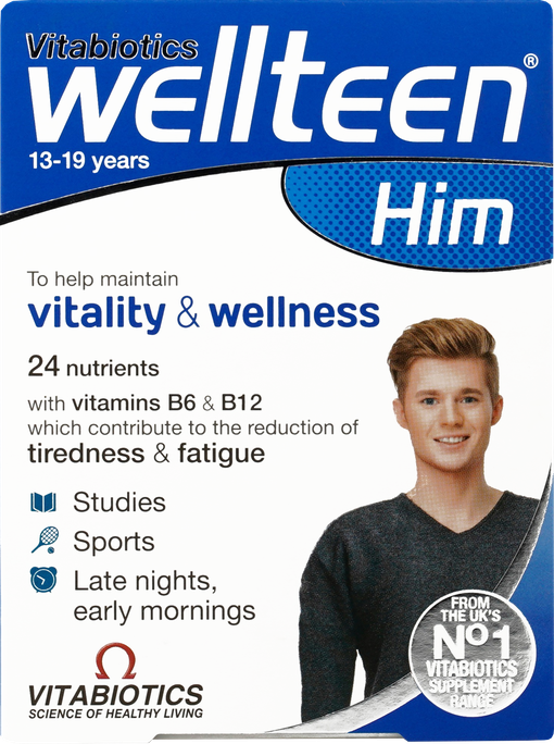 WELLTEEN Him Vitality&Wellness tabletes, 30 gab. - 1