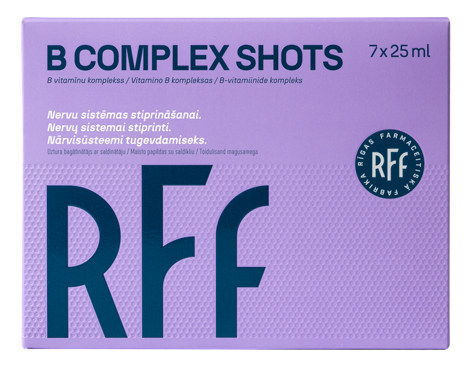 RFF B Complex Shots 25 ml pudelītes, 7 gab. - 2
