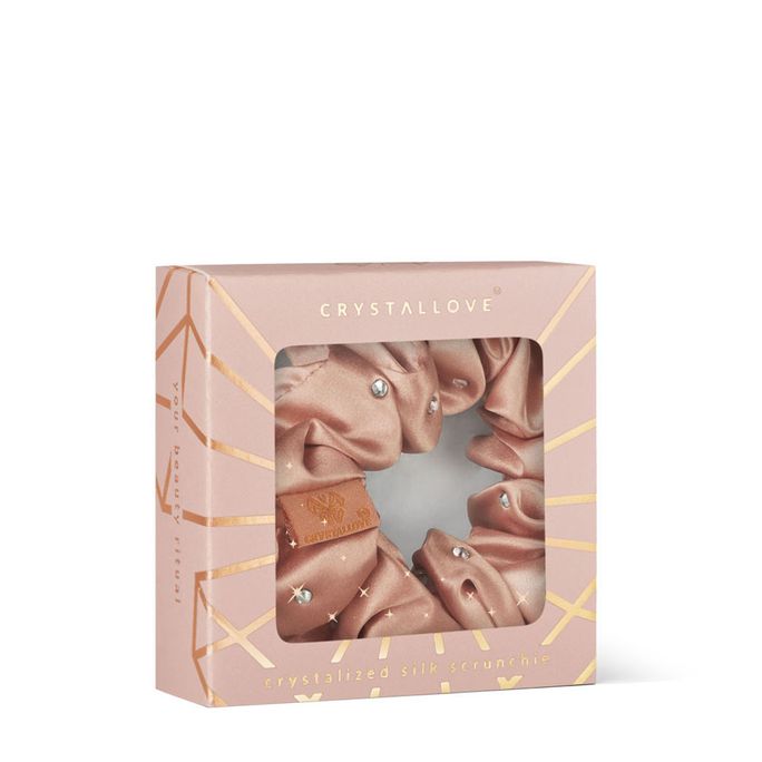 CRYSTALLOVE Crystalized Rose Gold zīda matu gumija, 1 gab. - 3