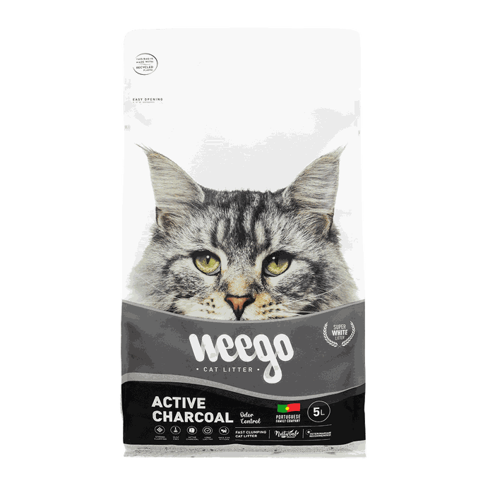 WEEGO Charcoal cementējošās smiltis kaķiem, 5 L - 1