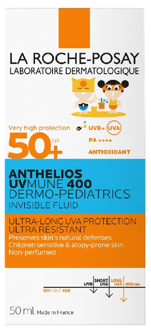 LA ROCHE-POSAY Anthelios UVMune 400 Dermo Pediatrics SPF50+ fluīds, 50 ml - 2