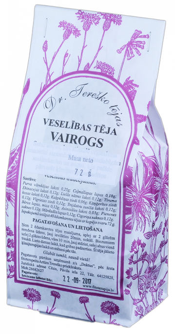 DR.TEREŠKO Vairogs beramā tēja, 72 g - 1