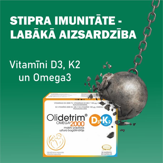 OLIDETRIM  Omega 2000 D3 + K2 mīkstās kapsulas, 30 gab. - 4