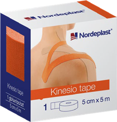 NORDEPLAST   5cmx5m, oranžs kinezioloģiskais teips, 1 gab. - 2
