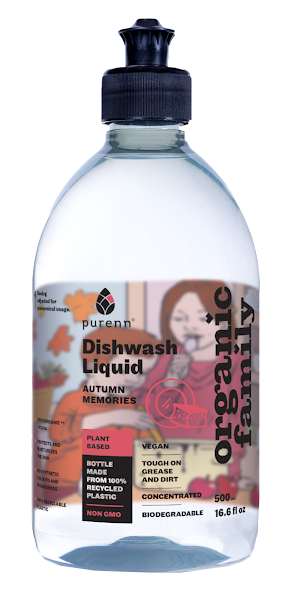 PURENN Ar Alveju Autumn Memories trauku mazgāšanas līdzeklis, 500 ml - 1