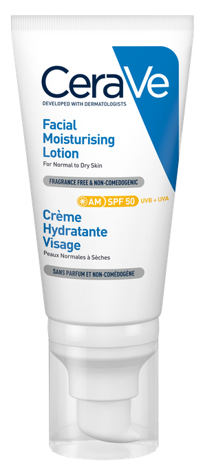 CERAVE Moisturising SPF 50 sejas krēms, 52 ml - 1