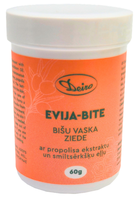 DEIRO Evija- Bite, Ar Propolisu Un Smiltsērkšķu Eļļu bišu vaska ziede, 60 g - 1