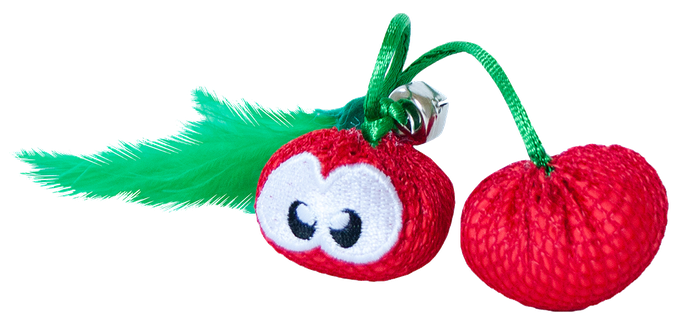 PETSTAGES Dental Cherries, Sarkana rotaļlieta, 1 gab. - 1