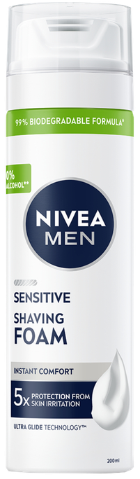 NIVEA Men Sensitive Jutīgai ādai skūšanās putas, 200 ml - 1