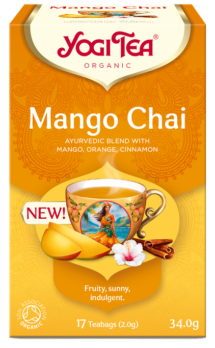 YOGI TEA Mango Chai Organic Bio tēja maisiņos, 17 gab. - 1