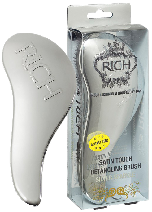 RICH Pure Luxury Satin Touch Detangling Silver Sparkle matu suka, 1 gab. - 1