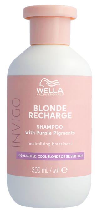 WELLA PROFESSIONALS Invigo Blonde Recharge Cool Blonde šampūns, 300 ml - 1
