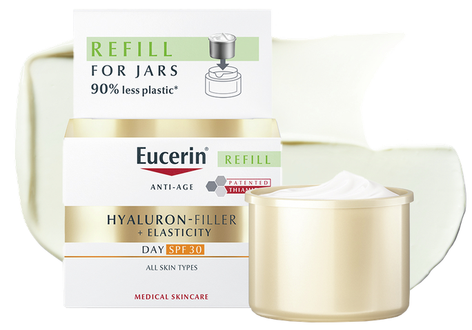 EUCERIN Hyaluron Filler + Elasticity, SPF 30, Refill sejas krēms, 50 ml - 1