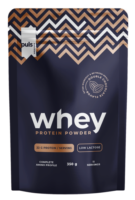 PULS NUTRITION Whey Protein Double Chocolate Low Lactose milteliai, 350 g - 1
