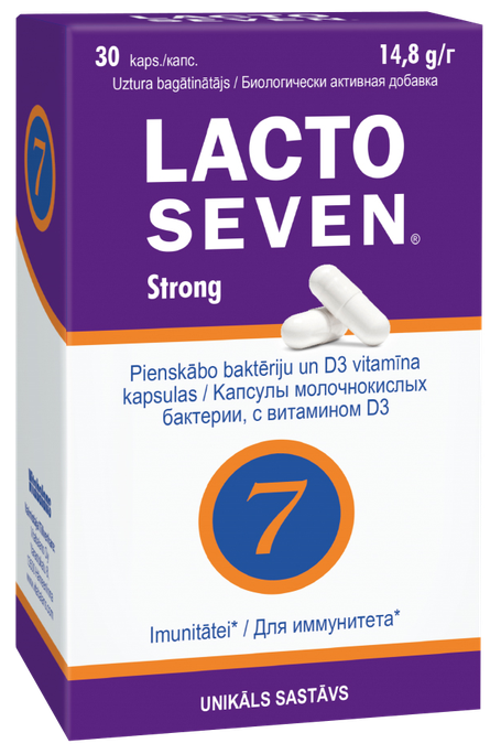 LACTO SEVEN Strong kapsulas, 30 gab. - 1