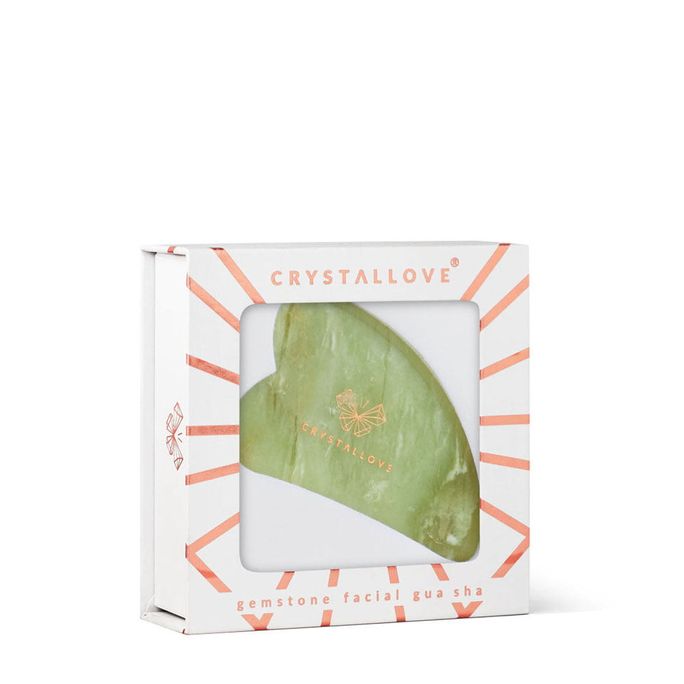CRYSTALLOVE Gua Sha Jade masāžas plāksne, 1 gab. - 2