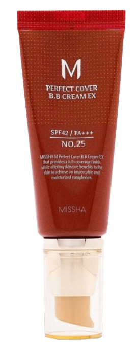 MISSHA M Perfect Cover BB SPF42 NO.25 Warm Beige sejas krēms, 50 ml - 1