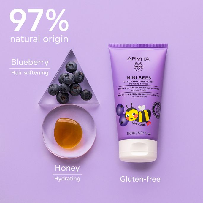 APIVITA Mini Bees Genlte Kids matu kondicionieris, 150 ml - 2