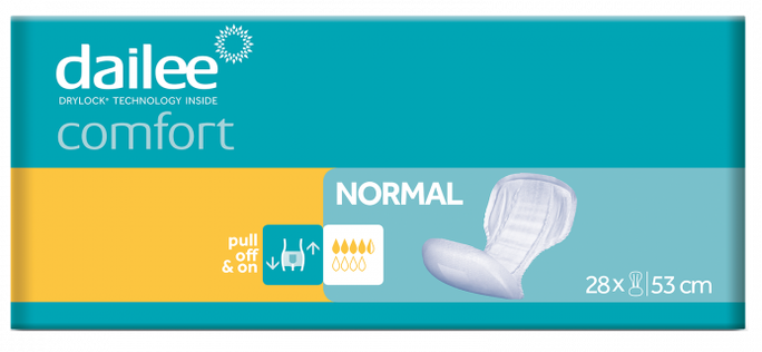 DAILEE Comfort Normal izmērs S (53 cm) uroloģiskie ieliktņi, 28 gab. - 1