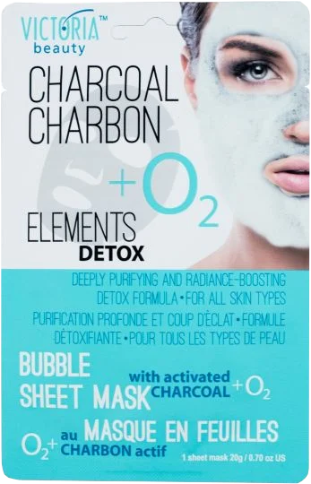 VICTORIA BEAUTY ar aktivēto ogli Bubble sejas maska, 1 gab. - 1