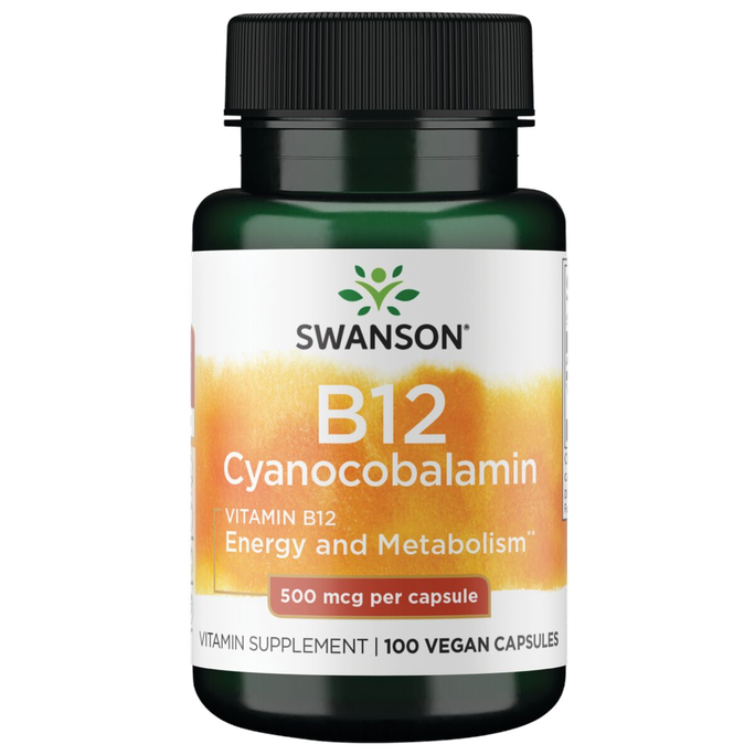 SWANSON Vitaminas B12 kapsulės, 100 vnt. - 1