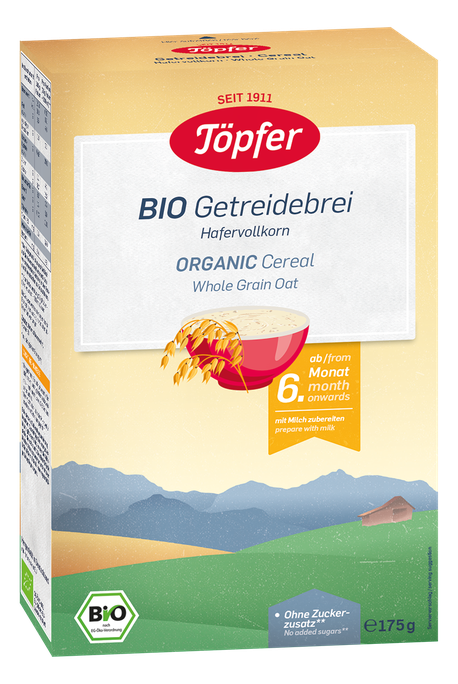 TOPFER Bio Pilngraudu Auzu Pārslu no 6 mēn. biezputra, 175 g - 1