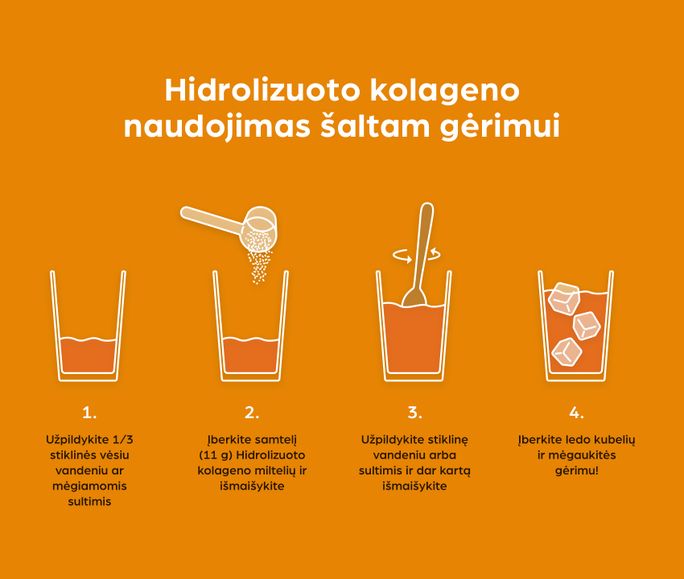 SAPIENS Hidrolizuotas Kolagenas 10000 milteliai, 330 g - 4
