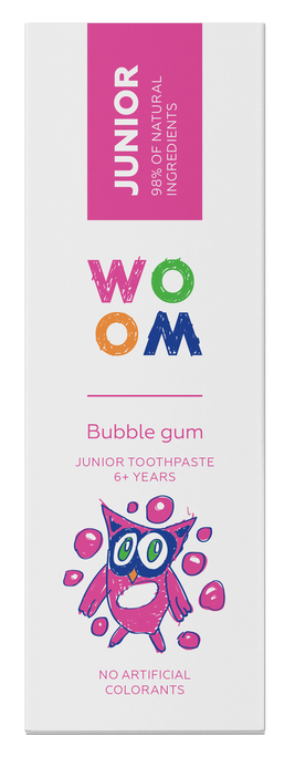 WOOM Junior Bubble Gum 6+ gadi zobu pasta, 50 ml - 2