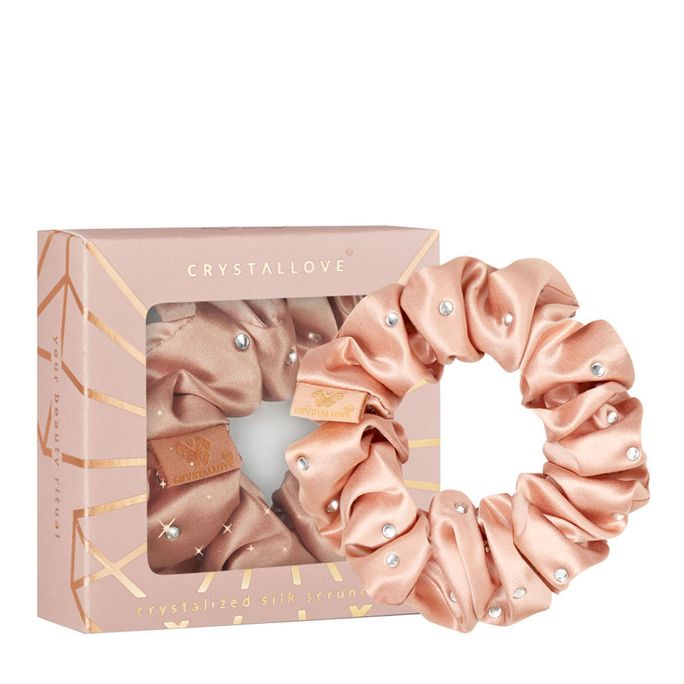 CRYSTALLOVE Crystalized Rose Gold zīda matu gumija, 1 gab. - 2