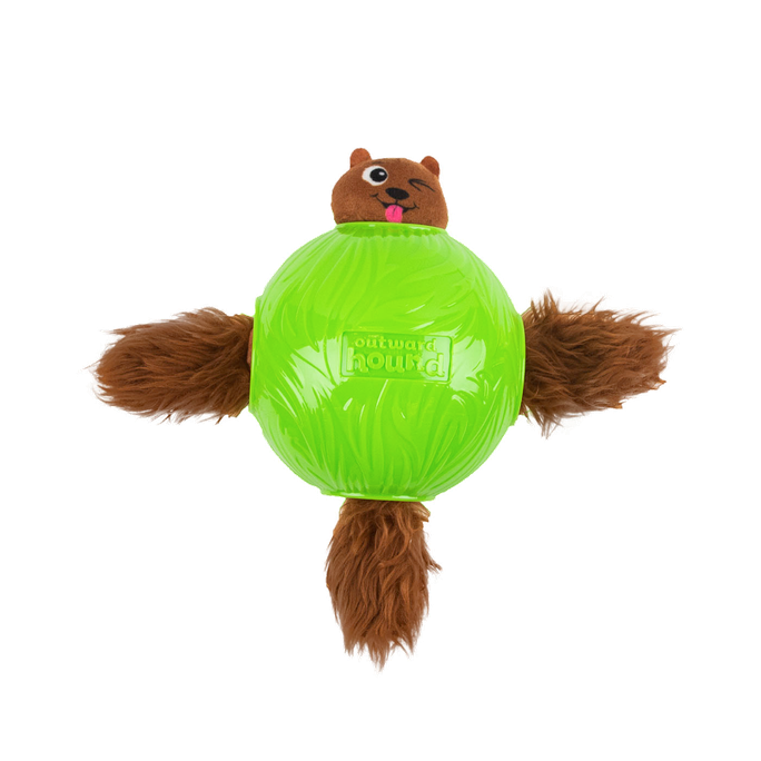 OUTWARD HOUND Puzle Snuffle N' Treat Ball, Zaļa, S rotaļlieta, 1 gab. - 1