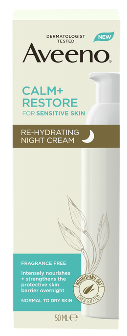AVEENO Calm+Restore Re-Hydrating Night sejas krēms, 50 ml - 1