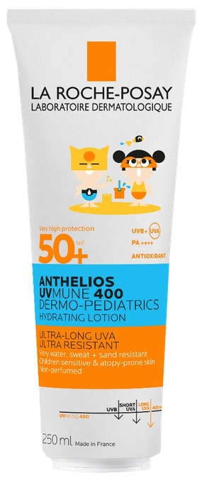 LA ROCHE-POSAY Anthelios UVMune 400 Dermo Pediatrics SPF50+ ķermeņa pieniņš, 250 ml - 1