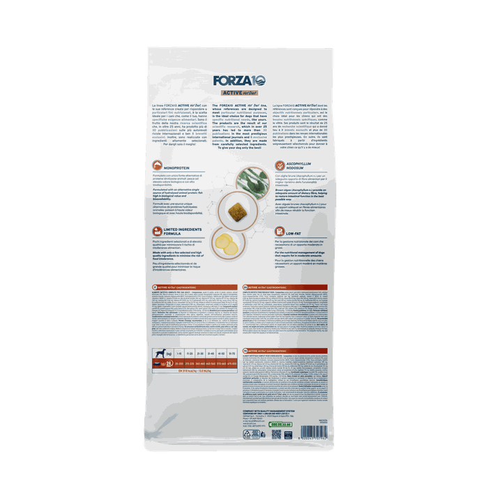 FORZA10 Active VetDiet Gastroenteric, šunims, mažai riebalų turintis sausas pašaras, 10 kg - 2