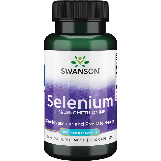SWANSON Selenas 100 Mcg, imuninės sistemos stiprinimui, kapsulės, 200 vnt. - 1