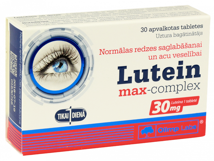 OLIMP LABS Lutein Max-Complex 30 mg tabletes, 30 gab. - 1