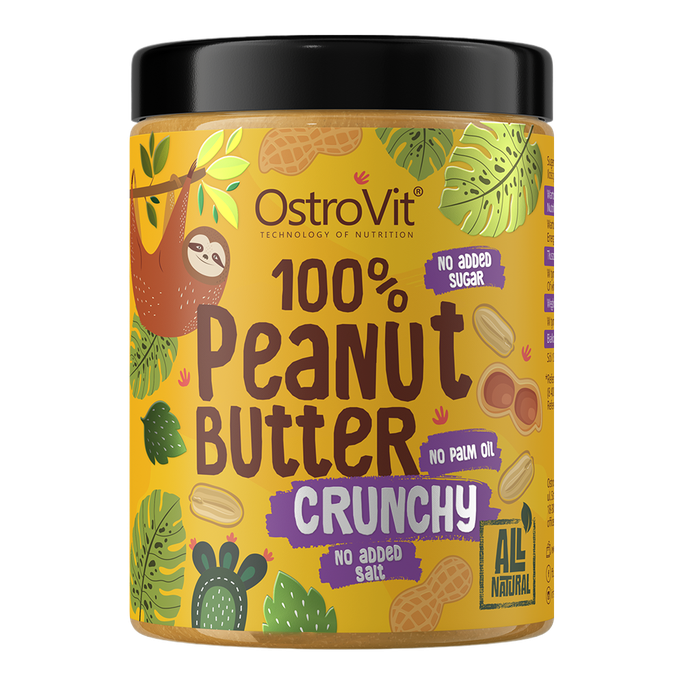 OSTROVIT 100% Crunchy Zemesriekstu sviests, 1000 g - 1