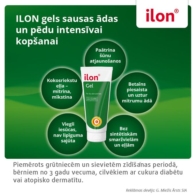 ILON For Dry Skin And Feet gels kājām, 100 ml - 2