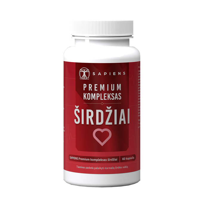 SAPIENS Premium Heart Complex kapsulės, 60 vnt. - 1