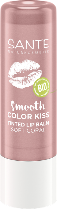 SANTE Smooth Color Kiss 01 Soft Coral lūpu balzams, 4.8 g - 1