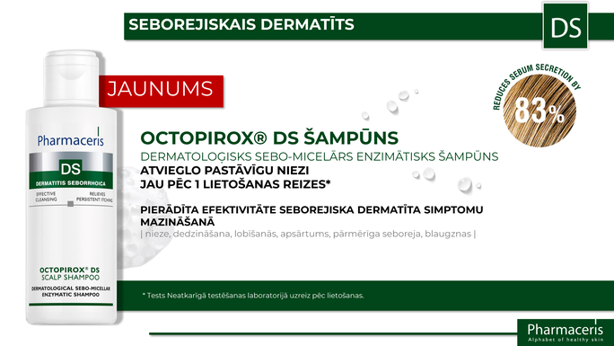 PHARMACERIS Ds Octopirox šampūns, 125 ml - 2