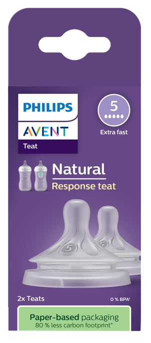 PHILIPS Avent Natural 6m+ ātras plūsmas knupis, 2 gab. - 1