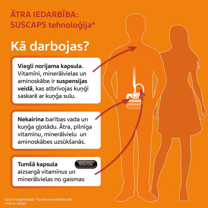 VITIRON Active Suscaps 100% Daily Dose kapsulas, 30 gab. - 3