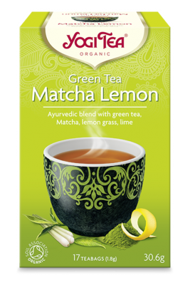 YOGI TEA Zaļā Matcha tēja ar Citronu tēja maisiņos, 17 gab. - 1