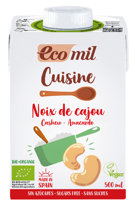 ECOMIL Bio Cuisine Cashew kulinārijas krēms, 500 ml - 1
