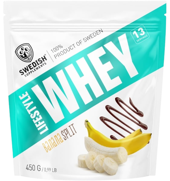 SWEDISH SUPPLEMENTS Lifestyle Whey Banana Split pulveris, 450 g - 1