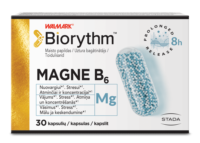 BIORYTHM Magne B6 (Magnijs) kapsulas, 30 gab. - 1