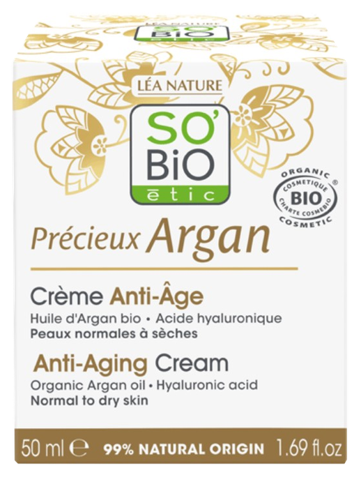 SO BIO ETIC Argan Anti-Aging Day sejas krēms, 50 ml - 1